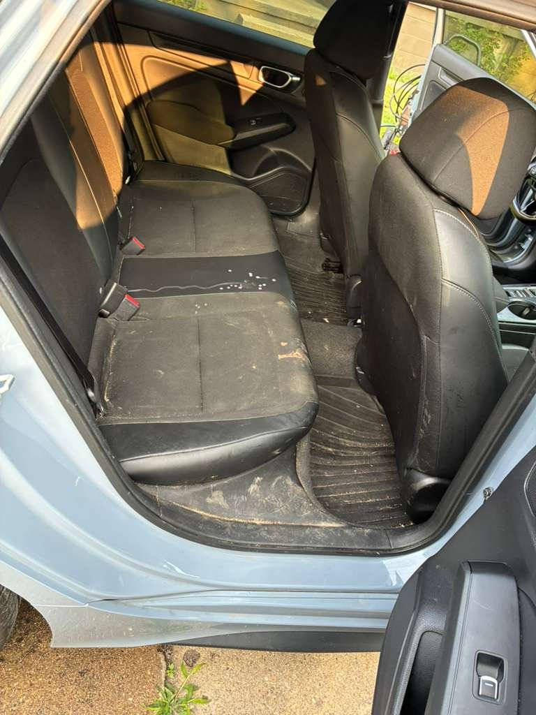 Vehicle interior before detailing