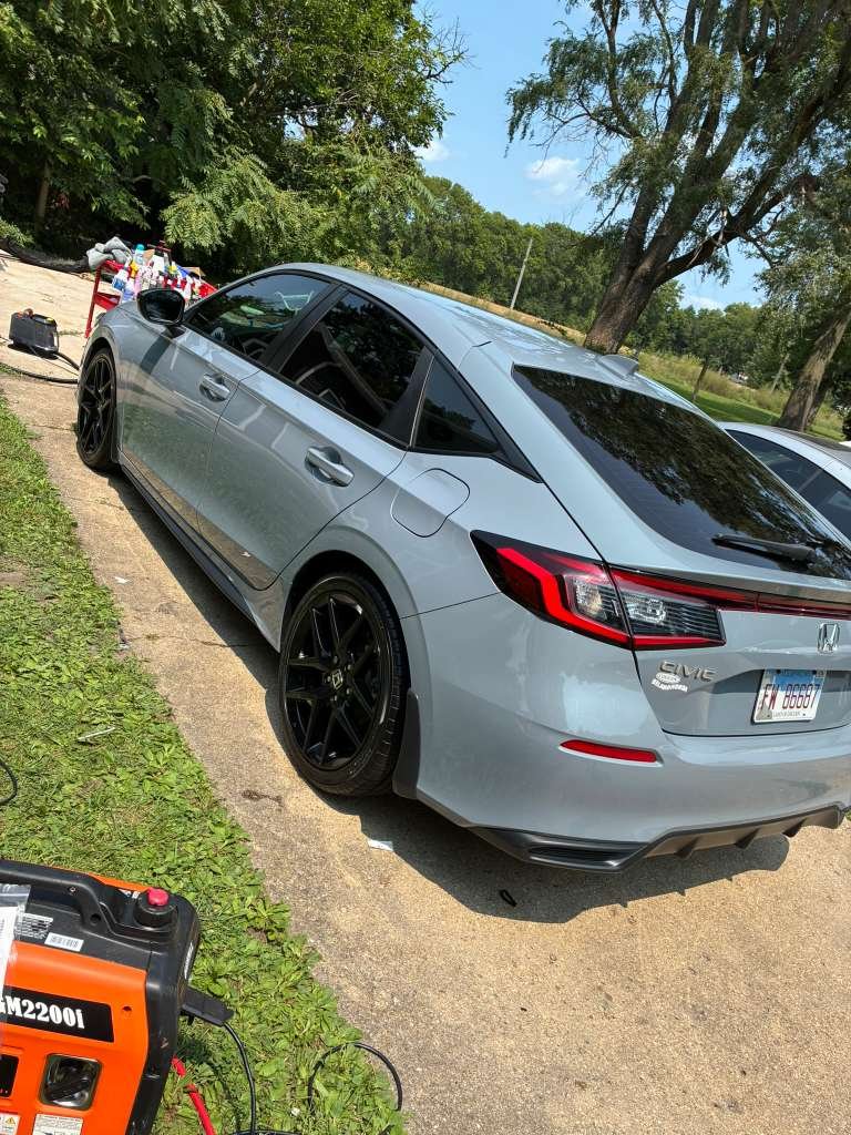 Finished vehicle after professional auto detailing